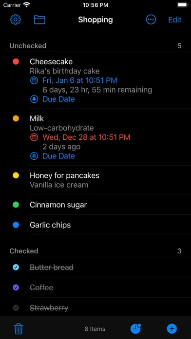 Capturas de tela do Shopping List Widget Reminders