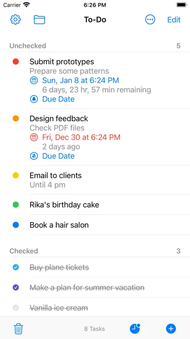 ภาพหน้าจอของ To-Do List Widget Reminders