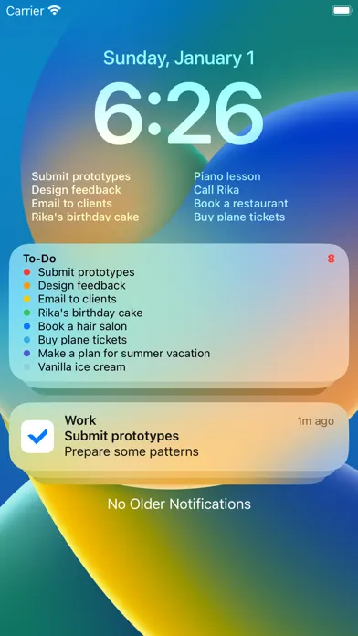 ภาพหน้าจอของ To-Do List Widget Reminders