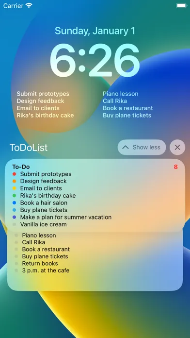 ภาพหน้าจอของ To-Do List Widget Reminders
