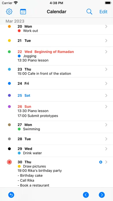 Vertical Calendar - Schedule سکرین شاٹس