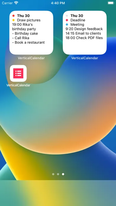 Vertical Calendar - Schedule سکرین شاٹس