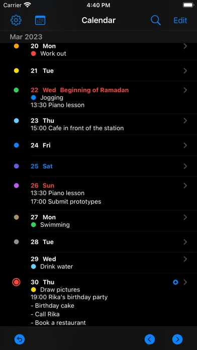 Vertical Calendar - Schedule سکرین شاٹس