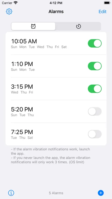 Vibration Alarm Clock & Timer سکرین شاٹس