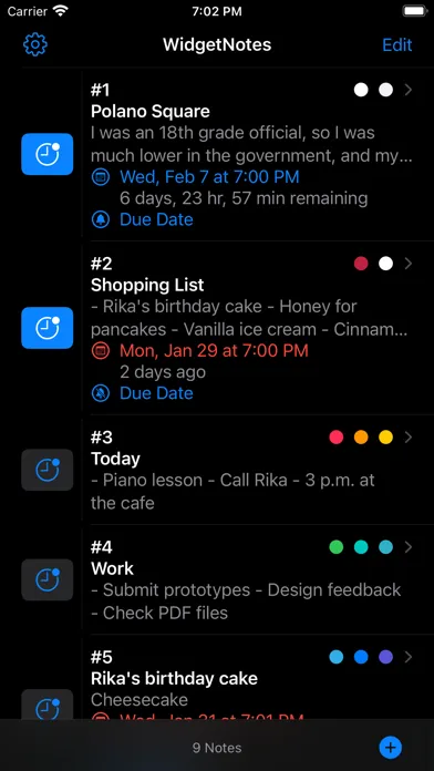 Widget Notes Home Lock Screen スクリーンショット