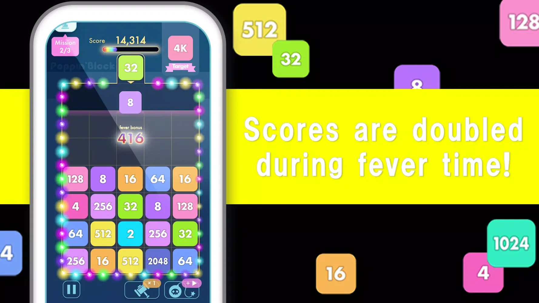 Number drops with 2048 puzzle Screenshots