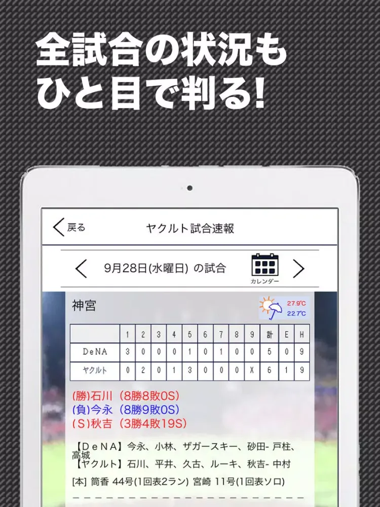 Captures d'écran de 燕スポ (プロ野球情報 for 東京ヤクルトスワローズ) iPad 