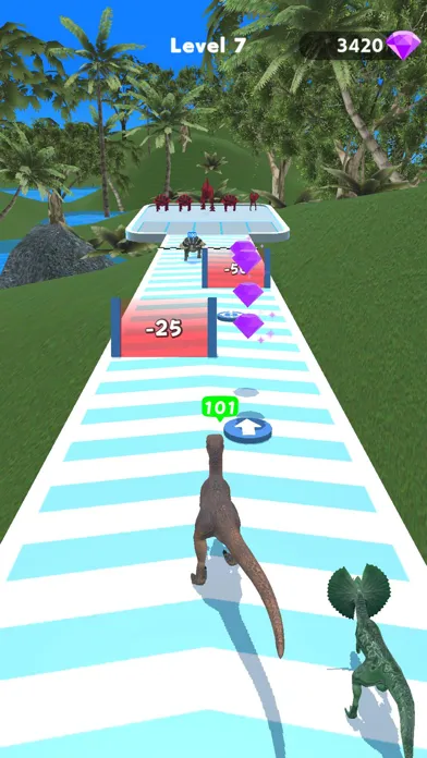 Dino Leveling: Eat & Run سکرین شاٹس