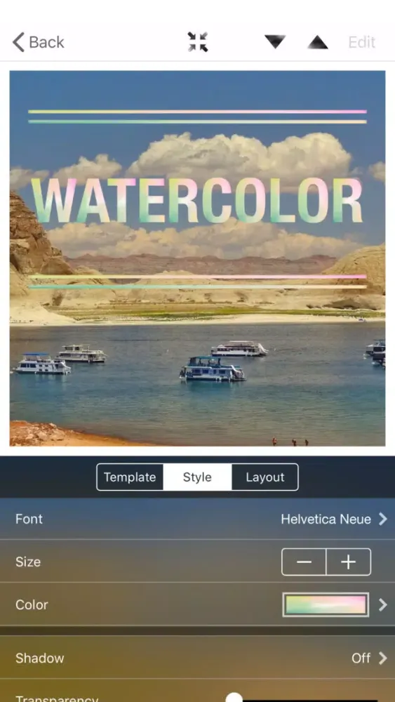 Capturas de pantalla de Watercolor Text