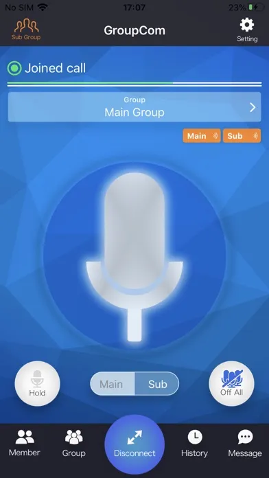 GroupCom - Walkie-Talkie App 스크린샷