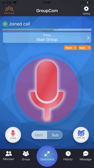 GroupCom - Walkie-Talkie App 스크린샷