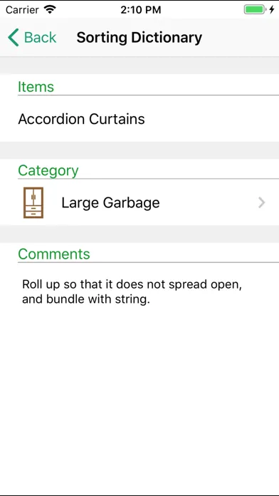 Fujimino Garbage Sorting App Screenshots