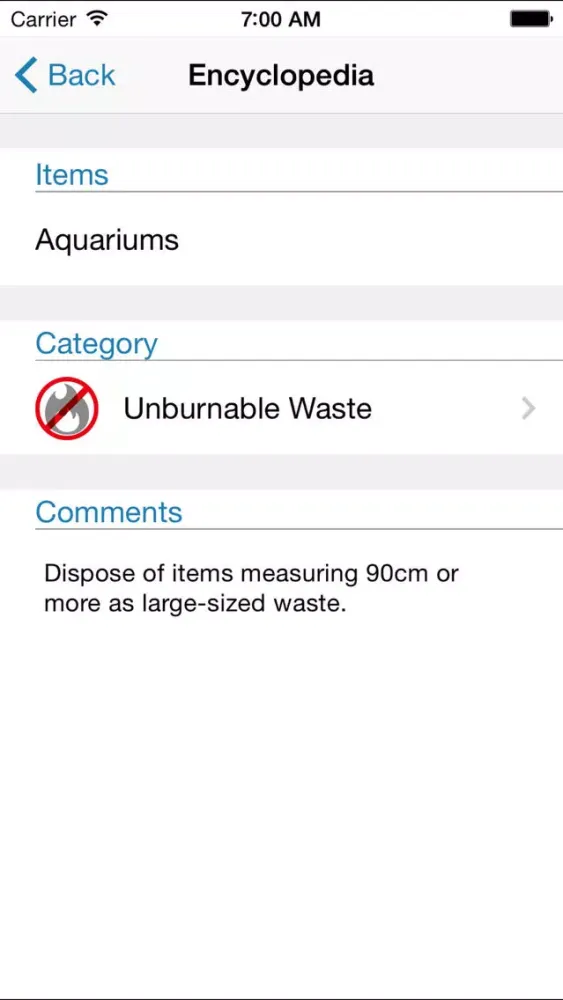 Ảnh chụp màn hình của Saitama City Garbage Sorting