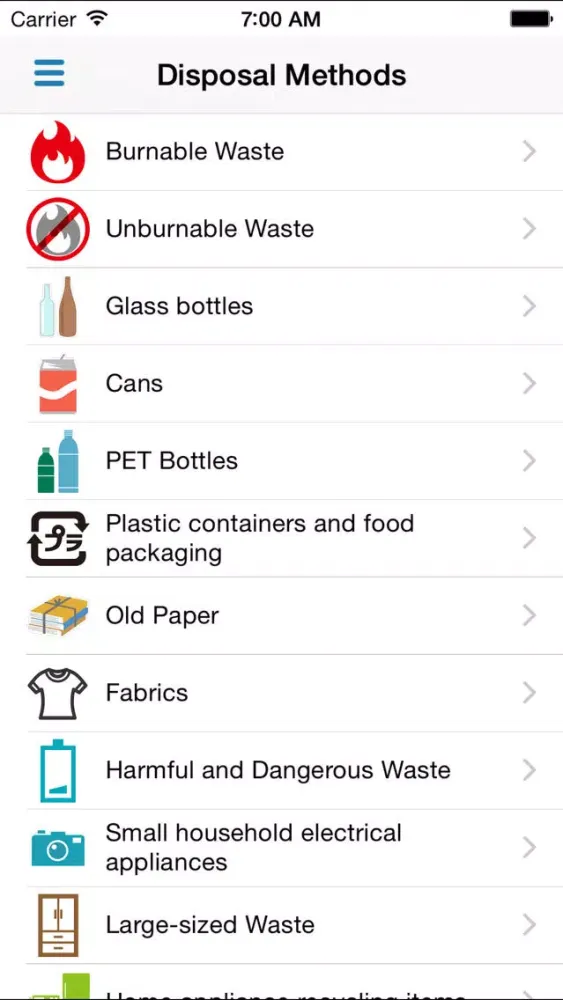 Ảnh chụp màn hình của Saitama City Garbage Sorting