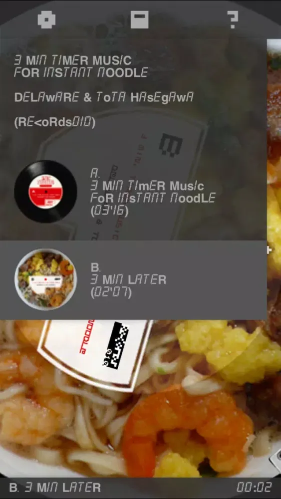 Capturas de pantalla de 3MIN TIMER MUSIC For INSTANT NOODLE Tota Hasegawa