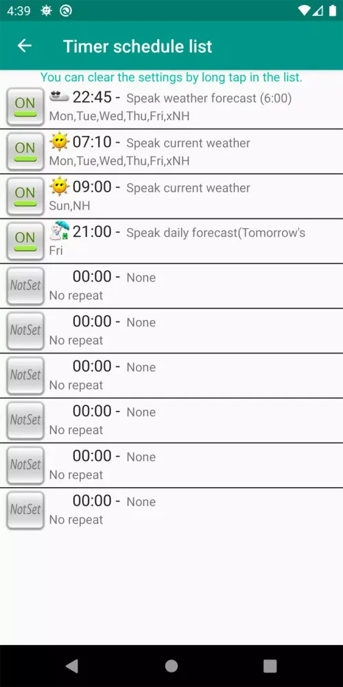 VoiceWeather Screenshots