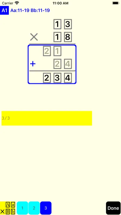 Captures d'écran de 2Digit Multiplication Lite