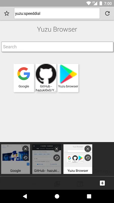 Yuzu Browser स्क्रीनशॉट