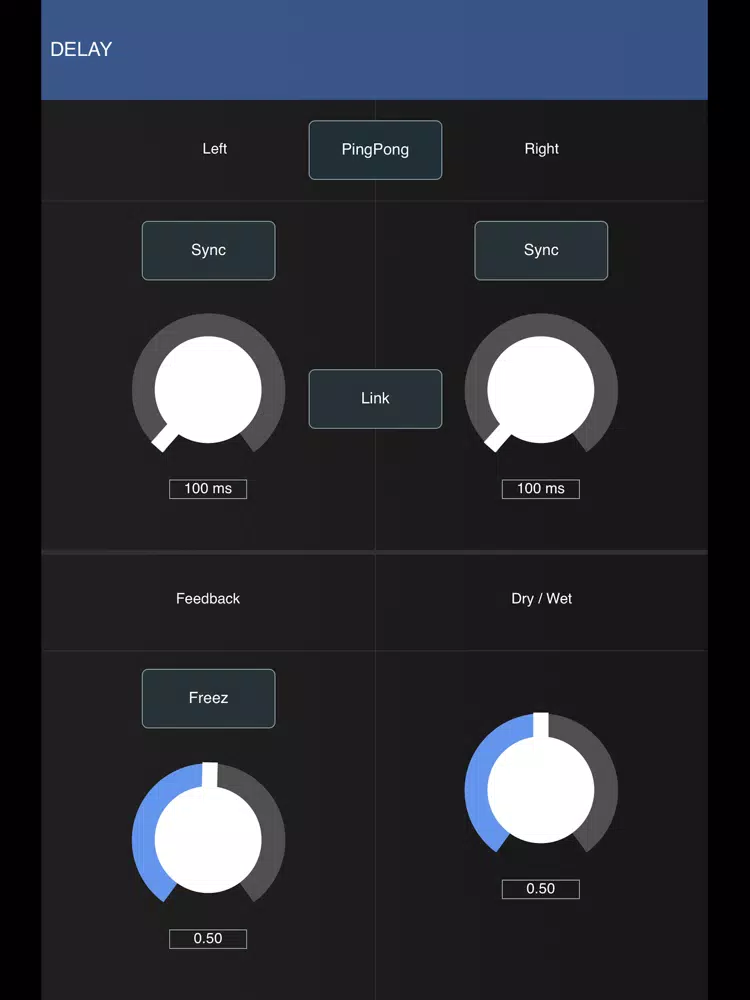 DL01 - simple delay iPad  Screenshots
