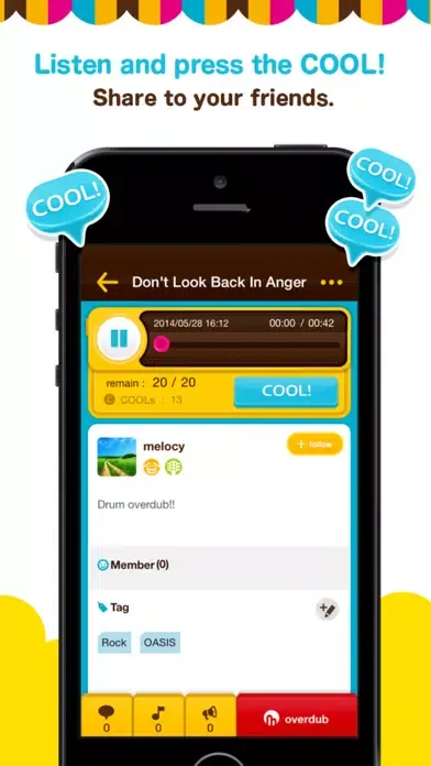 ภาพหน้าจอของ melocy - a social music app!