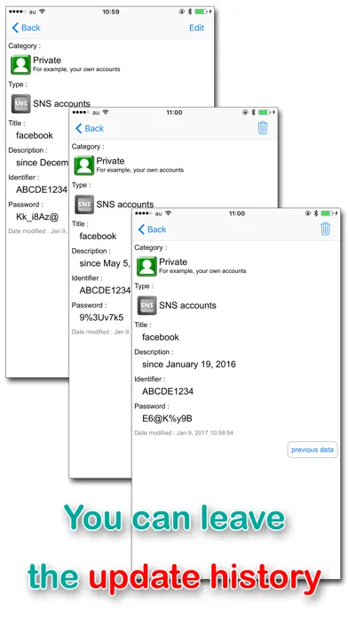 Tangkapan skrin Memorandum - Password Manager
