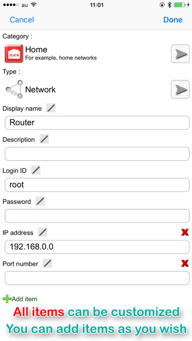 Tangkapan skrin Memorandum - Password Manager