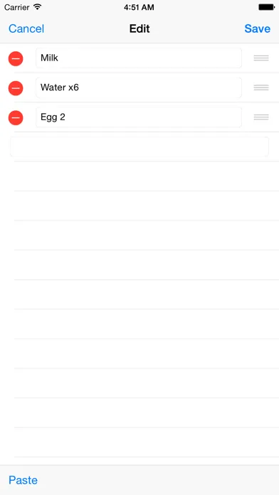Screenshot di CartMemo