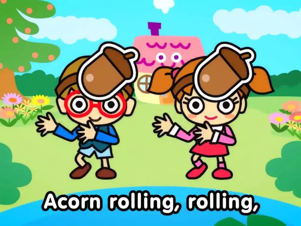 Ảnh chụp màn hình của Acorn Boy (FREE) - Jajajajan Kids Song & Coloring picture book series iPad 