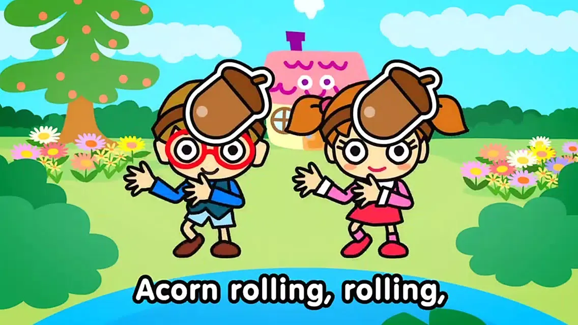 Ảnh chụp màn hình của Acorn Boy (FREE) - Jajajajan Kids Song & Coloring picture book series