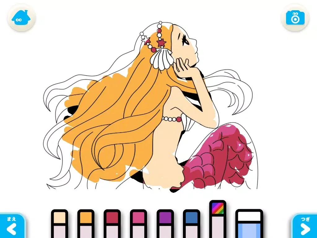 Ảnh chụp màn hình của The Little Mermaid (FREE) - Jajajajan Kids Songs & Coloring picture books series iPad 