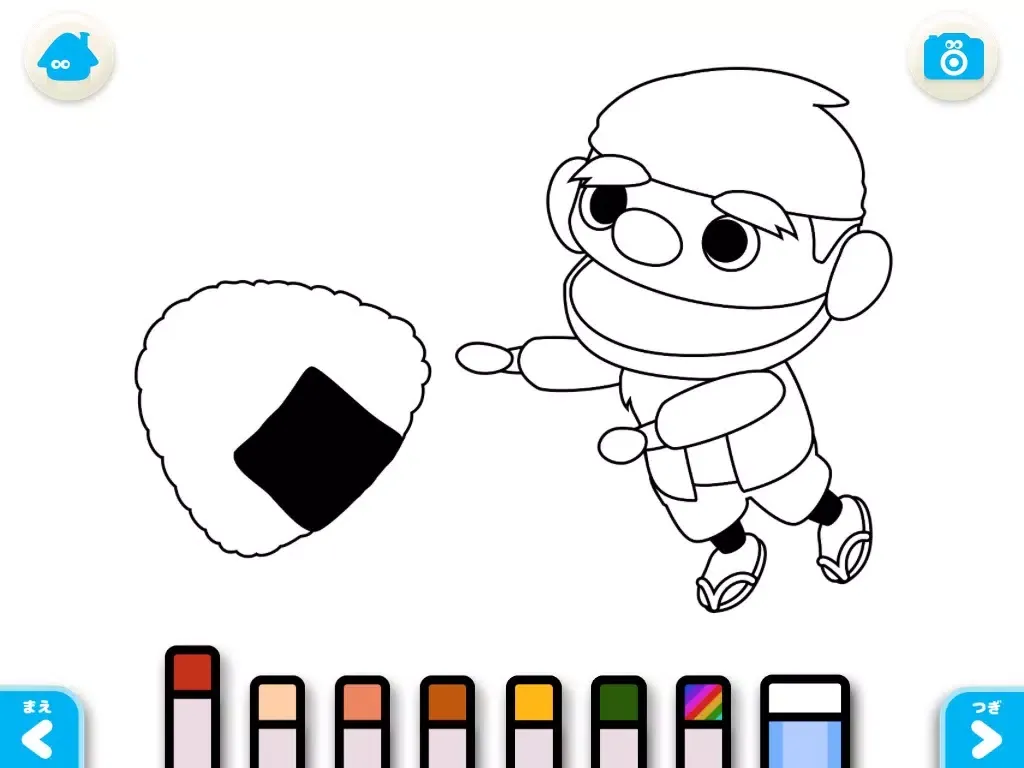 The Rolling Rice Ball (FREE) -Jajajajan Kids Song & Coloring picture book series iPad 应用截图