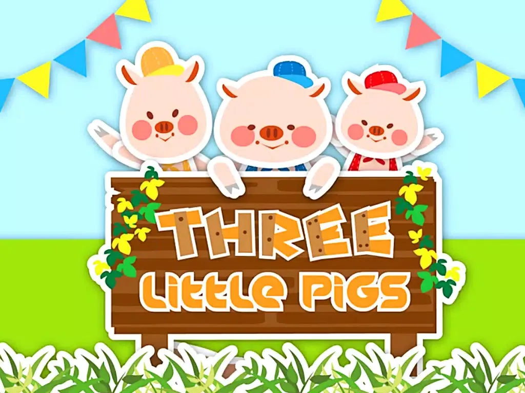 Three Little Pigs (FREE) - Jajajajan Kids Songs & Coloring picture books series iPad 应用截图