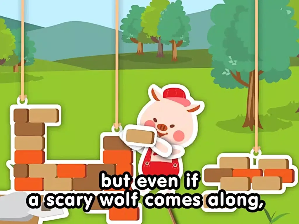 Three Little Pigs (FREE) - Jajajajan Kids Songs & Coloring picture books series iPad 应用截图