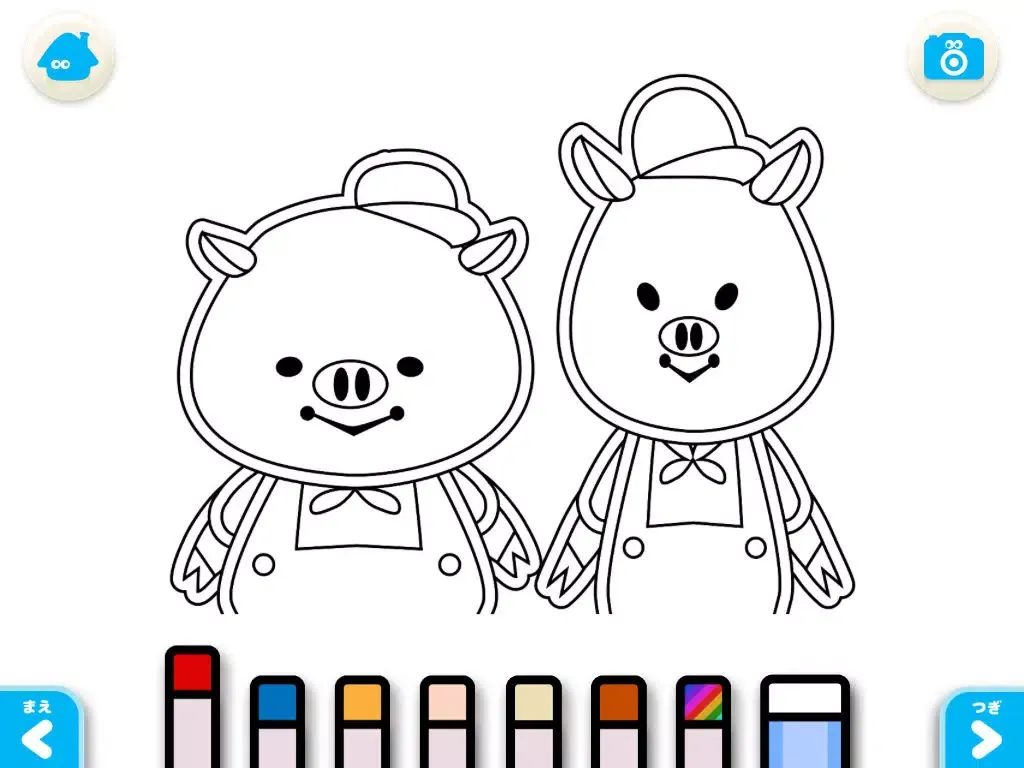 Three Little Pigs (FREE) - Jajajajan Kids Songs & Coloring picture books series iPad 应用截图