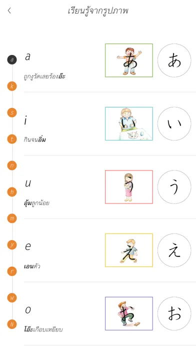 Hiragana Memory Hint [Thai] स्क्रीनशॉट