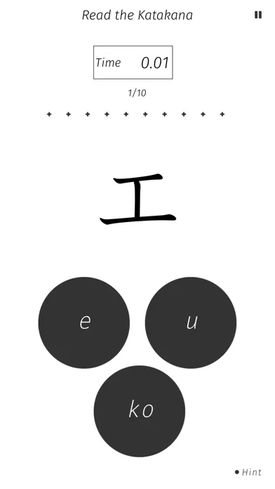 Zrzuty ekranu Katakana Memory Hint [English]
