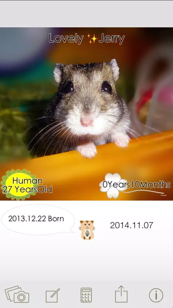 Скриншоты HowOldHam? Save pictures calculating the age of the pet Hamster.