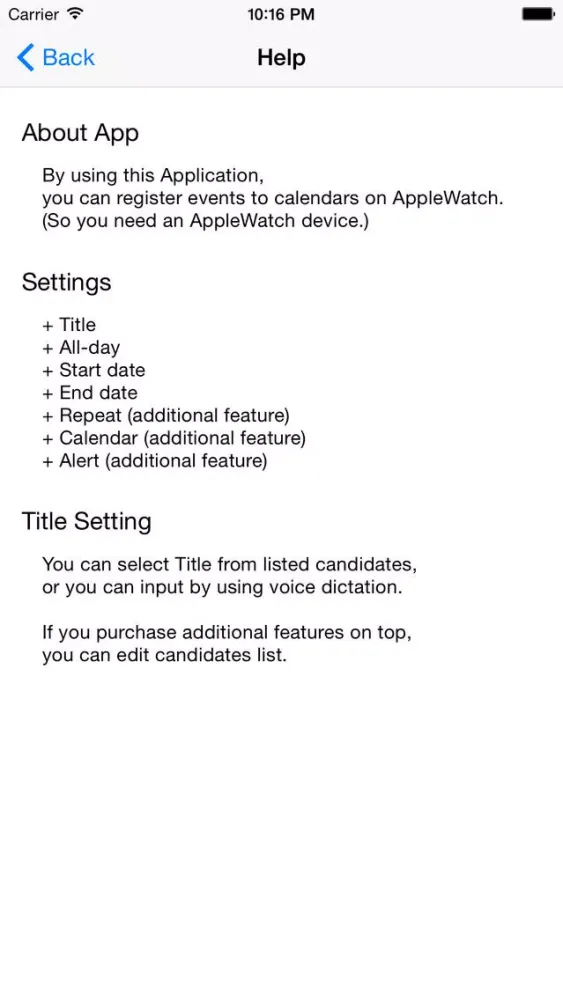 Ảnh chụp màn hình của Add Event on the watch device - simple and easy app for adding events to the calendar
