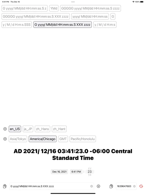 Timestamp Conversion Tool Lite iPad 應用截圖