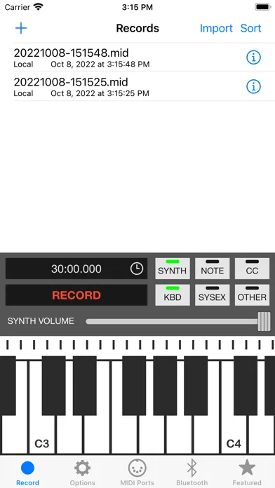MIDI Recorder with E.Piano سکرین شاٹس