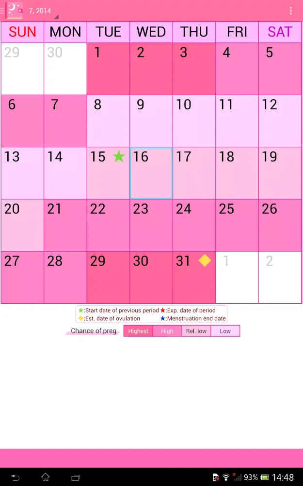 Captures d'écran de Woman's DIARY period・diet・cal
