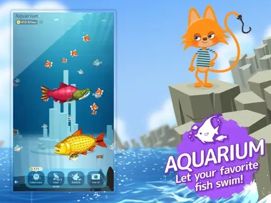Capturas de tela do Oliver, the Fishing Cat iPad 
