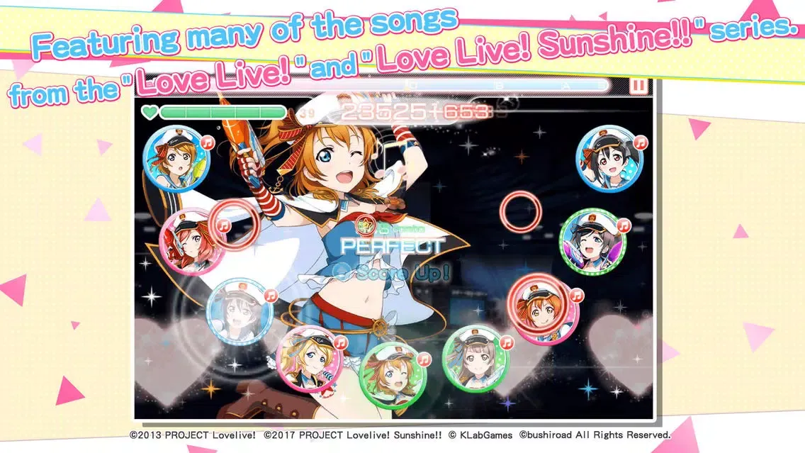 Capturas de tela do Love Live!School idol festival