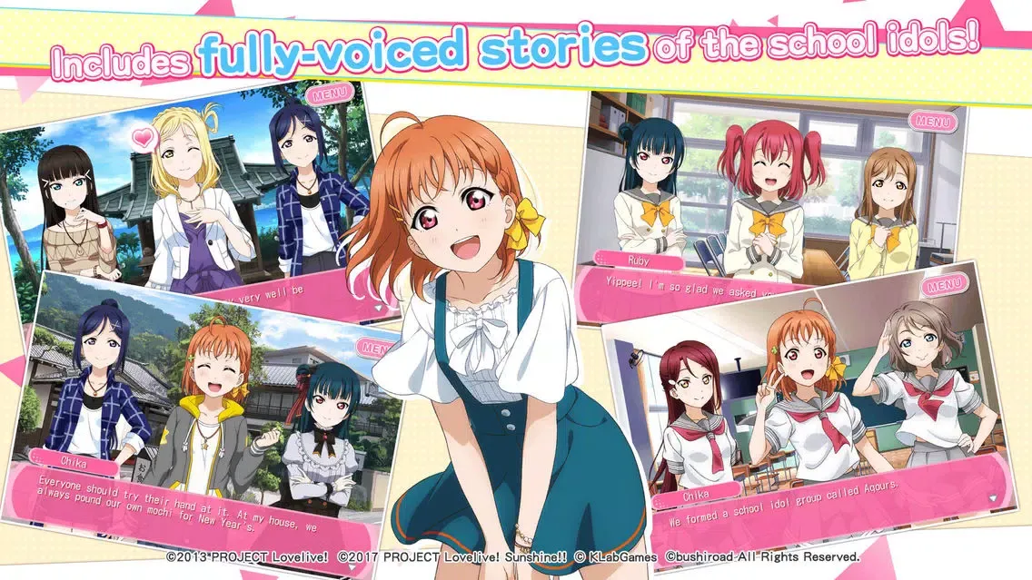 Capturas de tela do Love Live!School idol festival