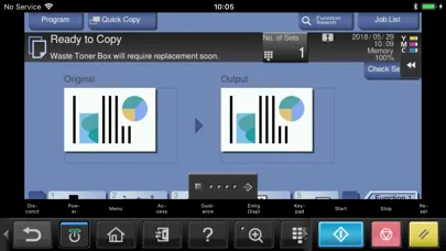 Zrzuty ekranu bizhub Remote Access