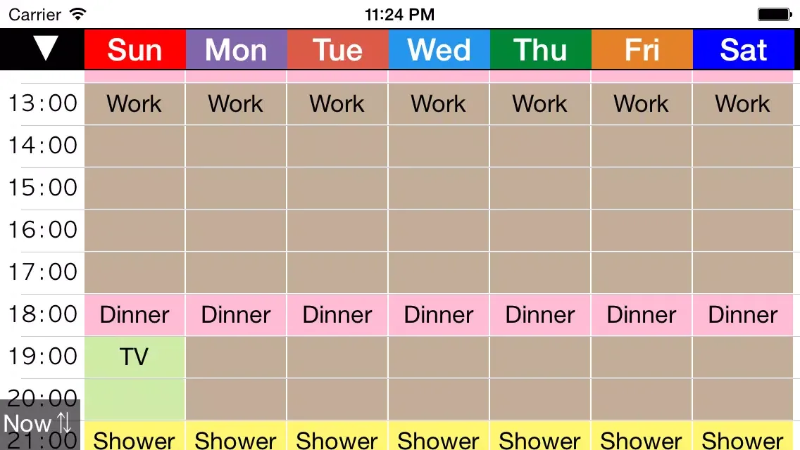 صور Week Table 1hour