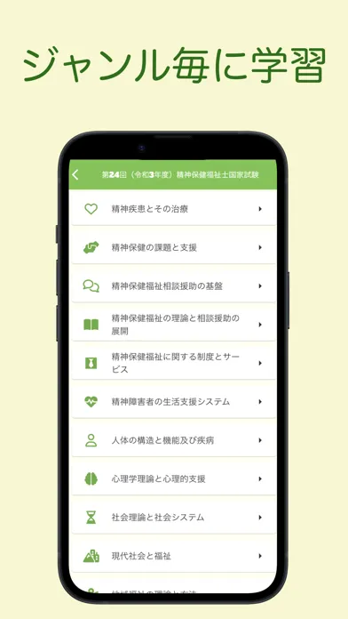精神保健福祉士国家試験 過去問アプリ 〜精神保健福祉士〜 Ekran Görüntüleri