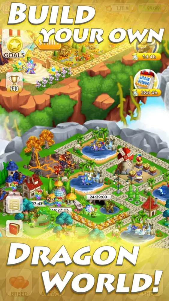 Screenshot di Dragon Paradise: City Sim Game