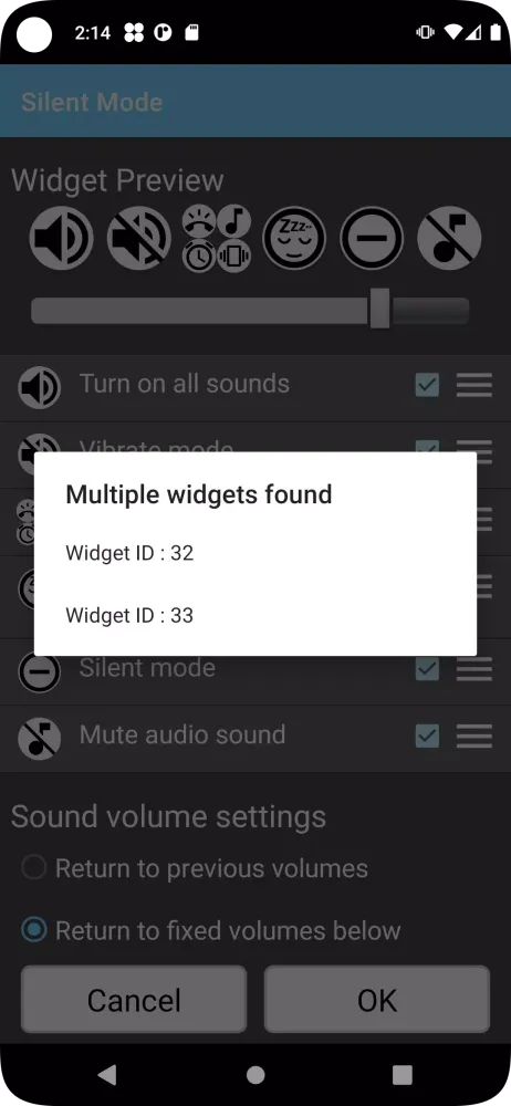 تصاویر Silent Mode Widget Generator