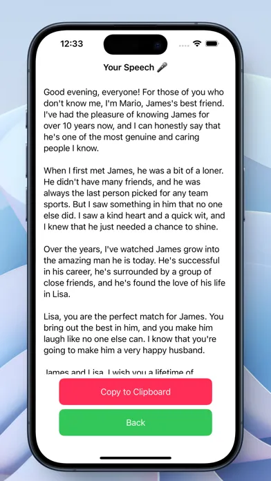 Best Man Speech Generator AI Ekran Görüntüleri